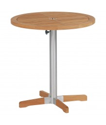Barlow Tyrie - Equinox 70cm Circular Bistro Table with Teak Top